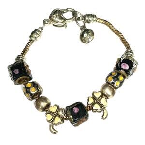 Pandora Moments Snake Murano Beads Charm Bracelet
